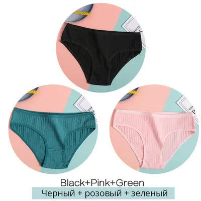 Women Underpants Solid Girls Briefs Sexy Female Lingerie M-XL Comfort Underwear Douson Odeh