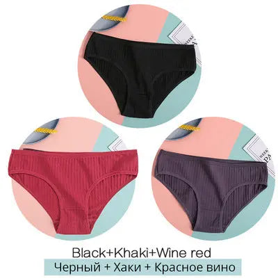 Women Underpants Solid Girls Briefs Sexy Female Lingerie M-XL Comfort Underwear Douson Odeh
