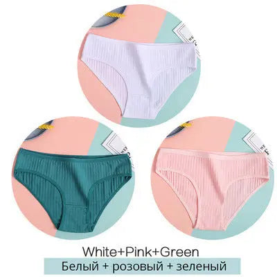 Women Underpants Solid Girls Briefs Sexy Female Lingerie M-XL Comfort Underwear Douson Odeh