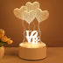 3D Acrylic LED Night Light USB Neon Lamp for Home Decor & Gifts