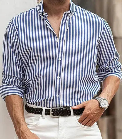 Casual Autumn New Long Sleeve Shirt Men Douson Odeh