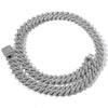 Men's Bar Cuban Necklace Hiphop Copper Set Zircon Necklace