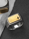 Nordic Viking Ring Silver Inlaid Copper
