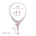 Bridal Necklace Ear Stud Color Zircon Necklace Suit Wedding Dress Wedding Earring Accessories