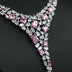 Bridal Necklace Ear Stud Color Zircon Necklace Suit Wedding Dress Wedding Earring Accessories