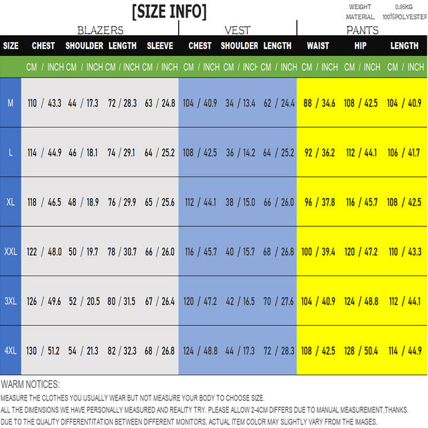 Men's Casual Printing Suit Vest Trouser Suit