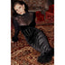 Autumn Dress Style Fashion Furry Waist Mesh Stitchin