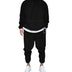 European And American Solid Color Men's Casual Clothes Polar Fleece Thermal Hooded Drawstring Sweatshirt Suit