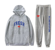 Fashion Printed Sports Sweater Warm Hoodie Casual Suit