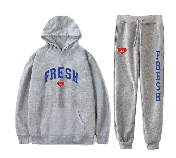 Fashion Printed Sports Sweater Warm Hoodie Casual Suit