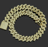 European And American Hip-hop Exaggerated Diamond Three Row Copper Inlaid Zircon Cuban Necklace