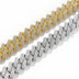 Men's Bar Cuban Necklace Hiphop Copper Set Zircon Necklace