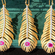 Light Luxury 925 Silver Brushed Feather Pendant Necklace