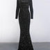 Women's Sequin Evening Gown — Modest Stretch Prom & Wedding Dress