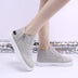 Canvas Flat Shoes Women Side Zipper Walking Sneakers Douson Odeh