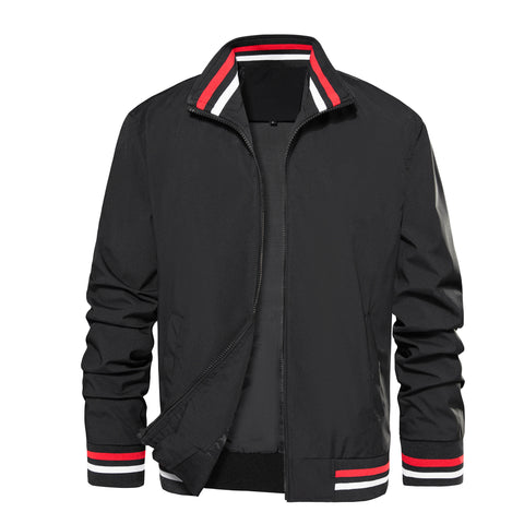 Men's Bomber Jacket Lightweight Casual Windbreaker Spring Fall Zip Up Coat