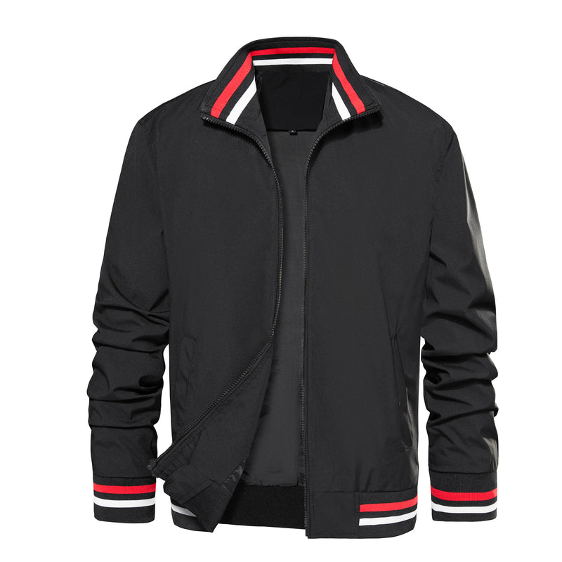 Men's Bomber Jacket Lightweight Casual Windbreaker Spring Fall Zip Up Coat