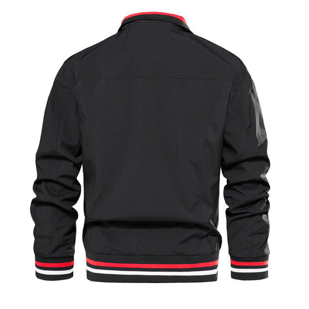 Men's Bomber Jacket Lightweight Casual Windbreaker Spring Fall Zip Up Coat