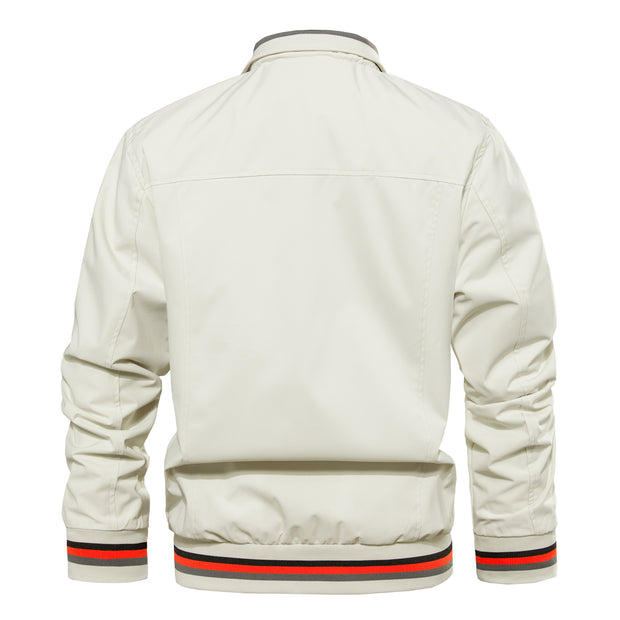 Men's Bomber Jacket Lightweight Casual Windbreaker Spring Fall Zip Up Coat