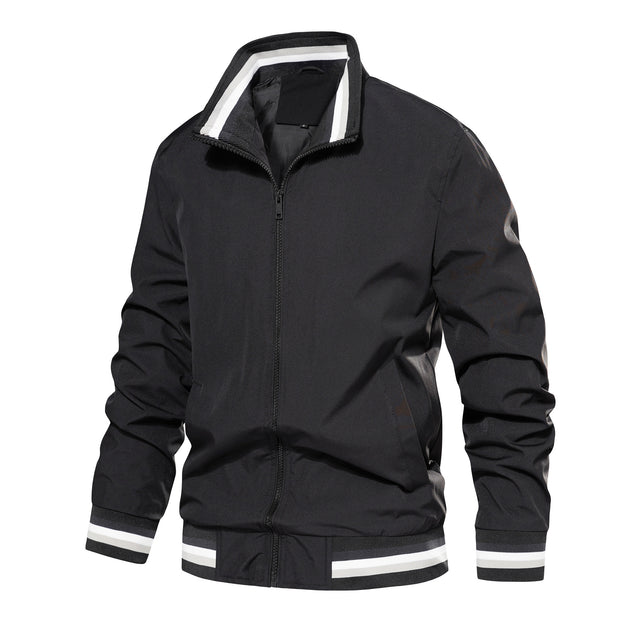 Men's Bomber Jacket Lightweight Casual Windbreaker Spring Fall Zip Up Coat