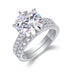 Arrange Large Diamond Rings Luxuriously And Fashionably Set With Moissanite Silver Rings