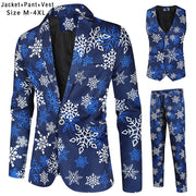 Men's Casual Printing Suit Vest Trouser Suit