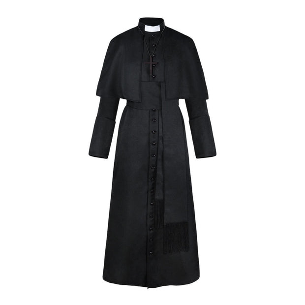 Halloween Priest Medieval Retro Cosplay Costume