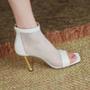 Summer Fashion Mesh Stiletto High Heel Ladies Short Boots