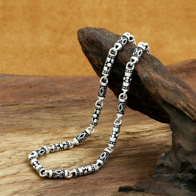 Handmade Round Ring Bamboo Knot Long Necklace