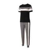 Fashion Women Sets Short Sleeve Tops High Waist Pant Douson Odeh
