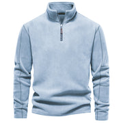 Men's Autumn And Winter New Stand Collar Half Zip Long-sleeved Sweater