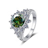 925 Sterling Silver Ring Female 3 Karat Color Moissanite Affordable Luxury Style Ring