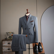 Double Breasted Stripes Suit Men's Suits