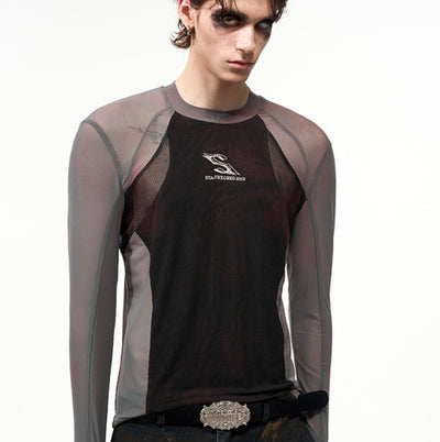 Tight Mesh Stitching Long Sleeves
