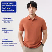 Lapel Work Clothes Short Sleeve T-shirt Men