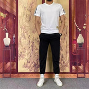 Men's Trend Loose And High-elastic Ice Silk Leisure Suit