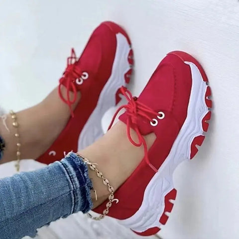 Lace-up Sneakers For Women Running Walking Sports Chunky Shoes Douson Odeh