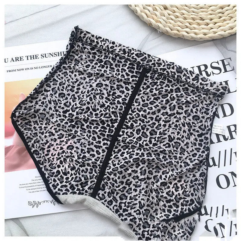 Belly Contracting Hip Lifting Sexy Seamless Leopard Print High Waist Soft Breathable Underwear For Women Douson Odeh