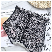 Belly Contracting Hip Lifting Sexy Seamless Leopard Print High Waist Soft Breathable Underwear For Women