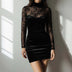 Elegant Sheath Banquet Evening Gown Long-Sleeve Dress