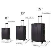 3-piece Hard Shell Luggage Set, Suitable For Both Long-distance And Short Distance Travel. Equipped With Four-wheel Rollers, Password Lock, And Hiking Bag