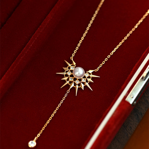 Sterling Silver Natural Freshwater Pearl Necklace