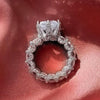 Simple Women's Diamond Copper Set Zircon Ring