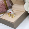 Snake shaped electroplated micro horseeye zircon ring