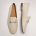 Cream Flats Shoes | Comfortable Slip-On Loafers with Soft Insole