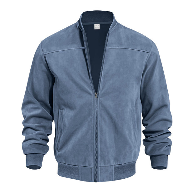 Men's Casual Plus Size Suede Zipper Men's Jacket