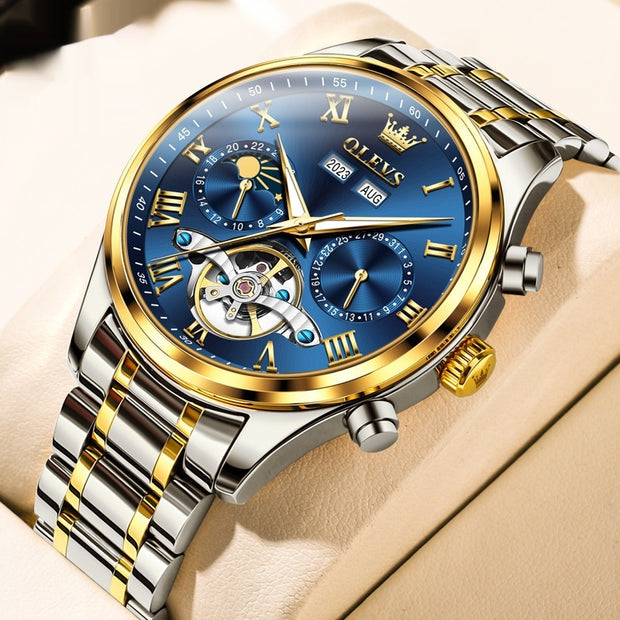Men's Business Waterproof Simple Multi-functional Mechanical Watch