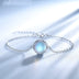 Colorful blue aurora gemstone necklace