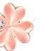 18K gold necklace lucky clover Rose Gold Diamond Pendant gold color custom female bone chain shop