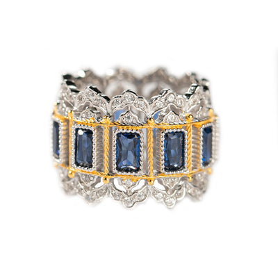 Hand-brushed zircon ring